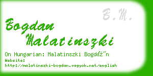 bogdan malatinszki business card